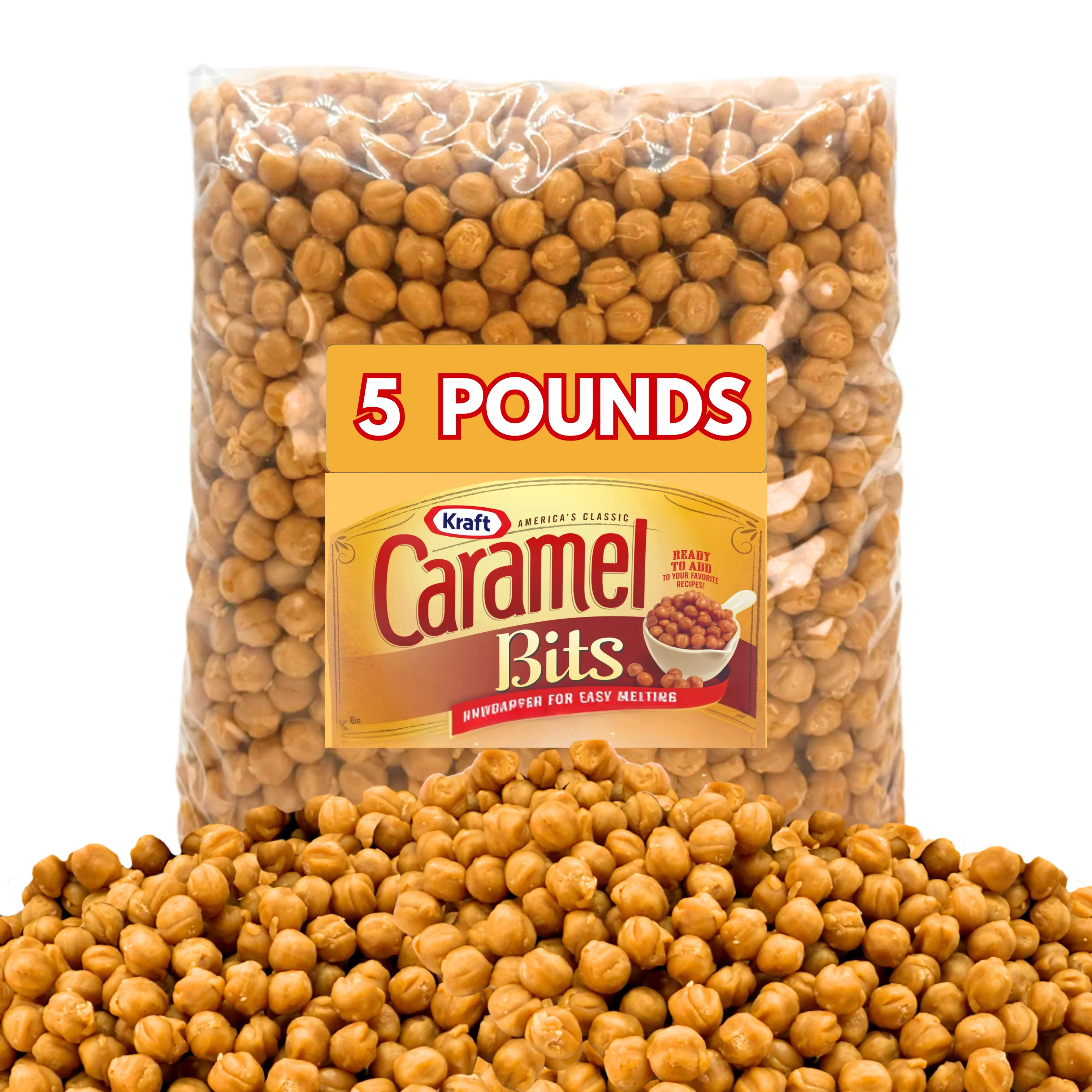 Kraft Caramel Bits, Unwrapped for Easy Melting – Bulk Value Bag - Image 4