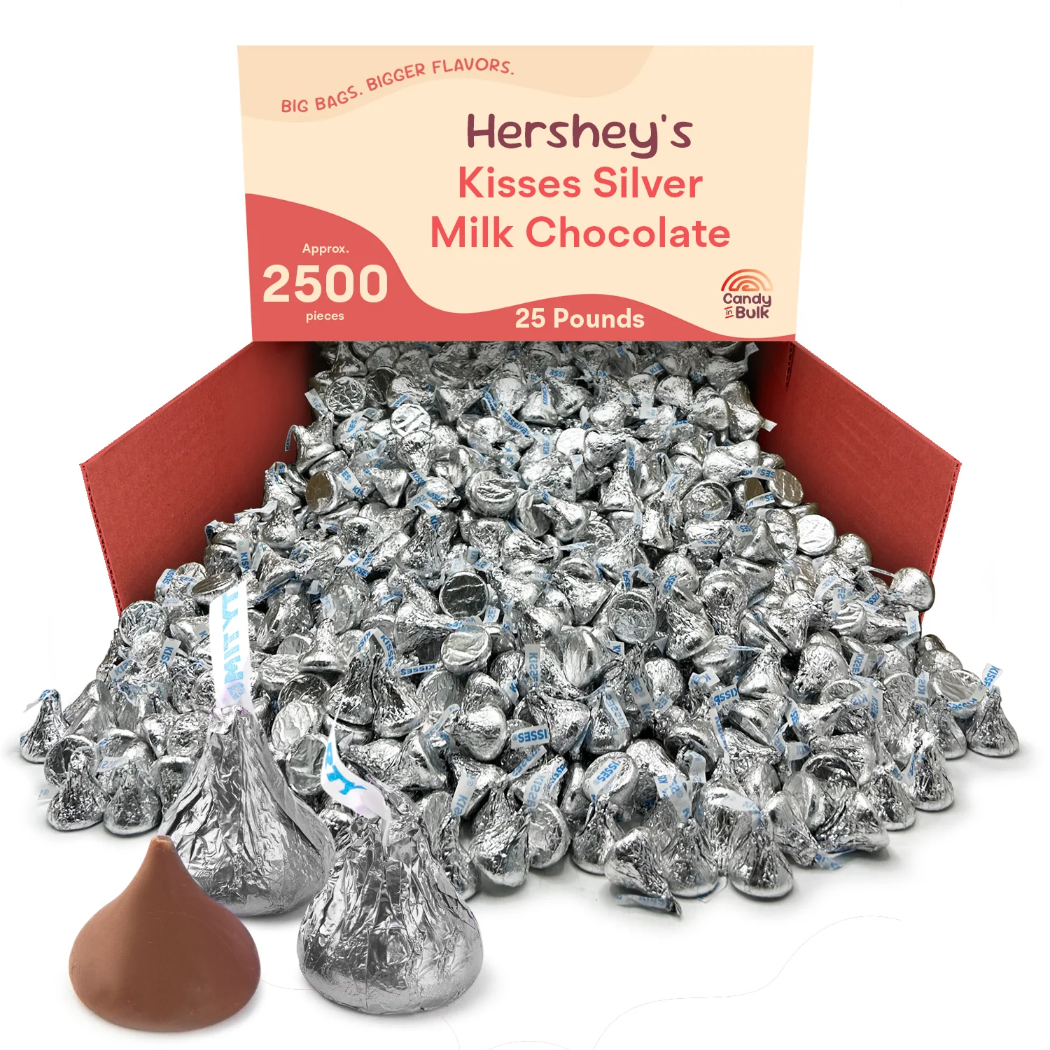 Hershey's Kisses Milk Chocolate – Silver Foils – Bulk Value Bag - Image 4