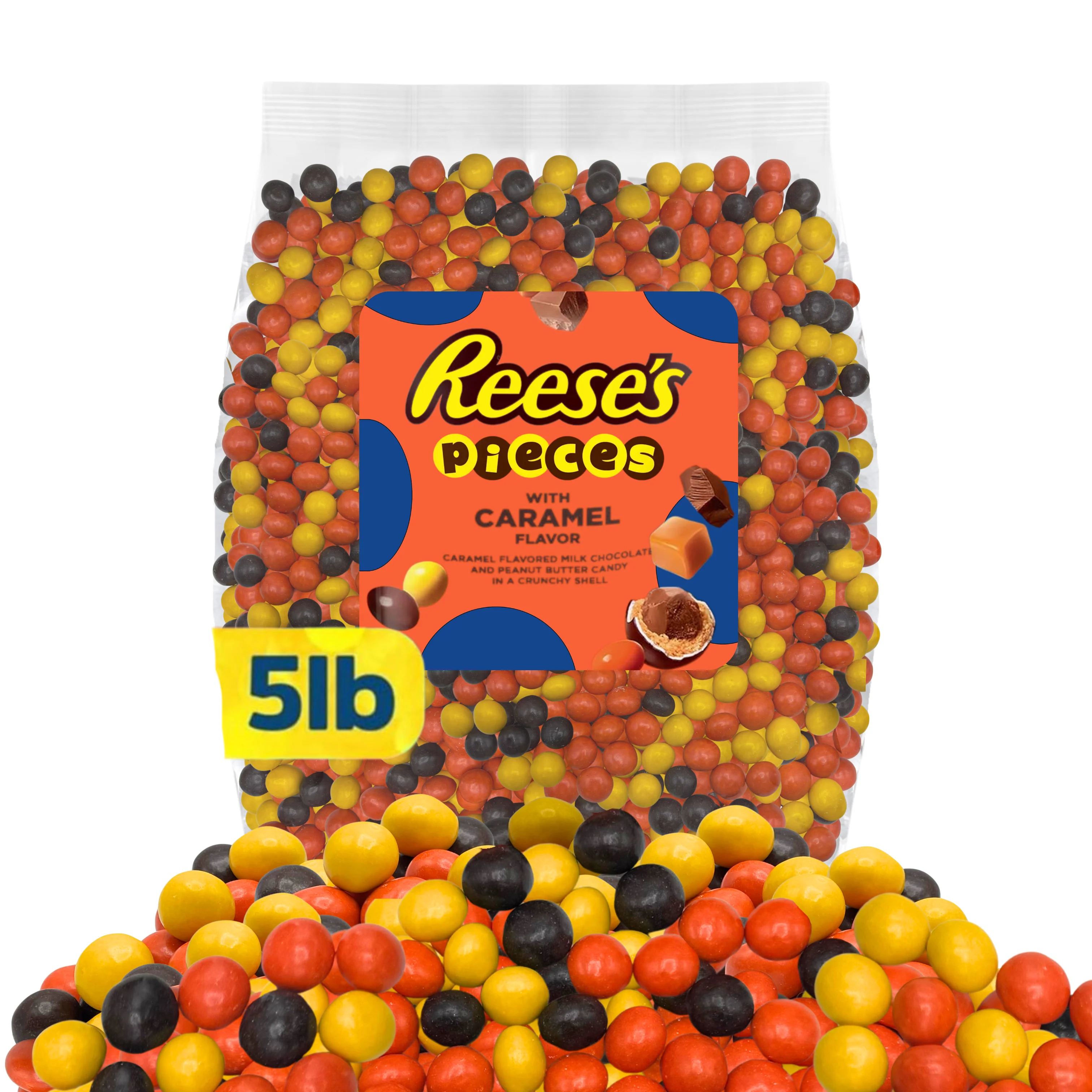 Reese's Pieces Caramel Flavored Milk Chocolate Candy – Bulk Value Bag - Image 5