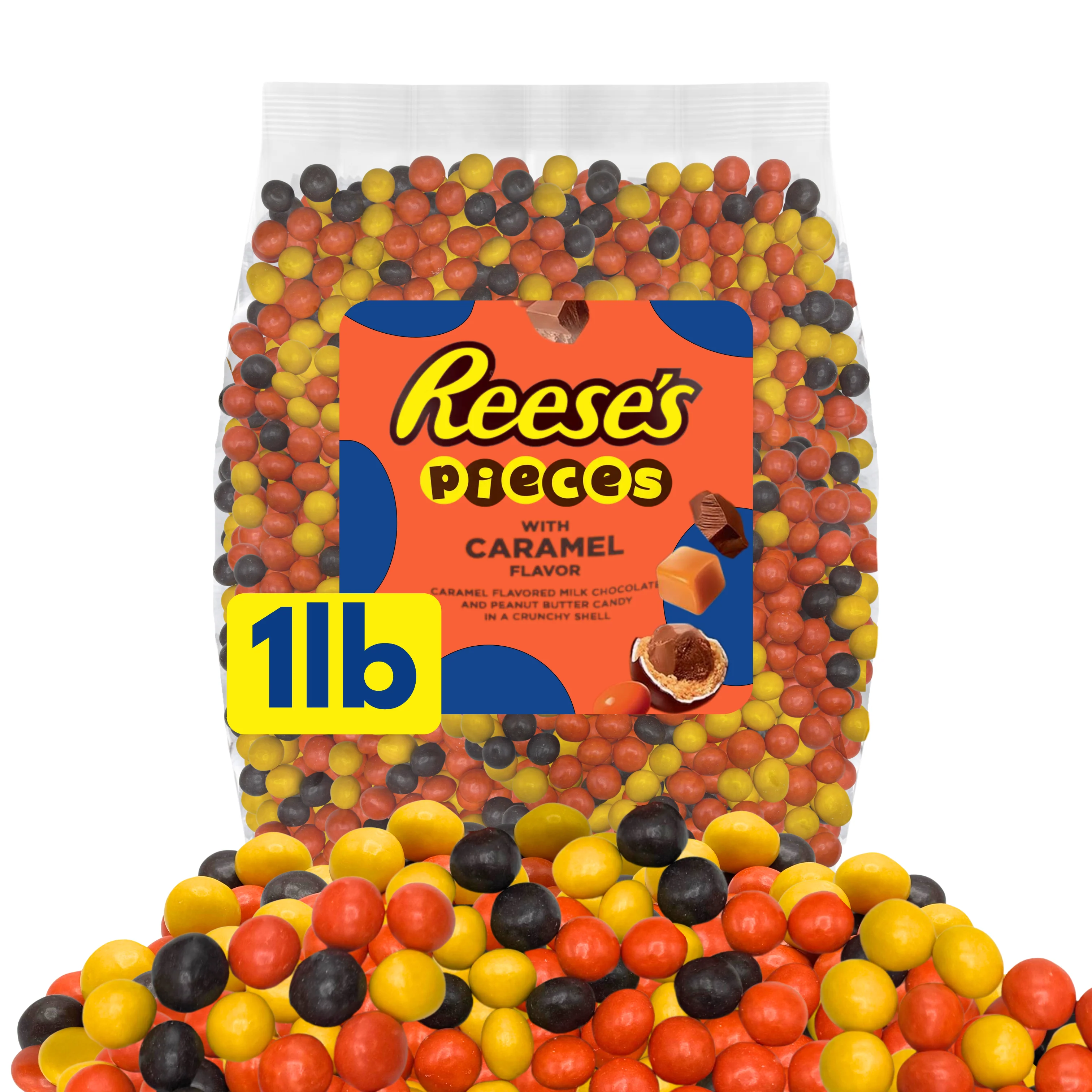 Reese's Pieces Caramel Flavored Milk Chocolate Candy – Bulk Value Bag - Image 7