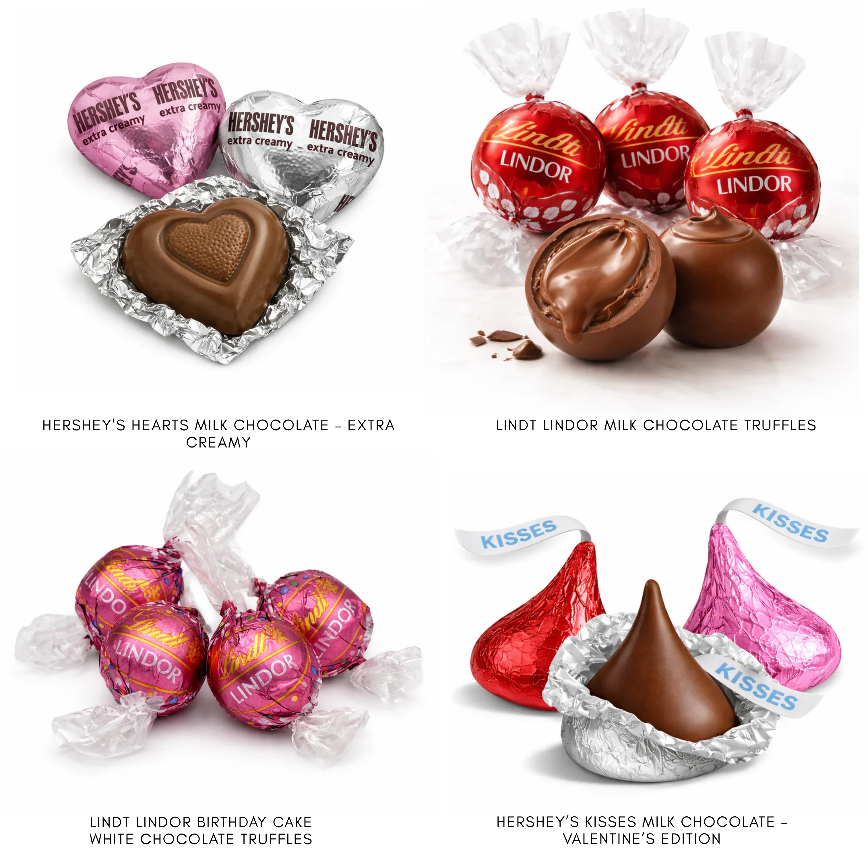 Valentine’s Day Chocolate Gift Box with Hershey’s & Lindt Favorites – Pink Box – 2 lb - Image 4